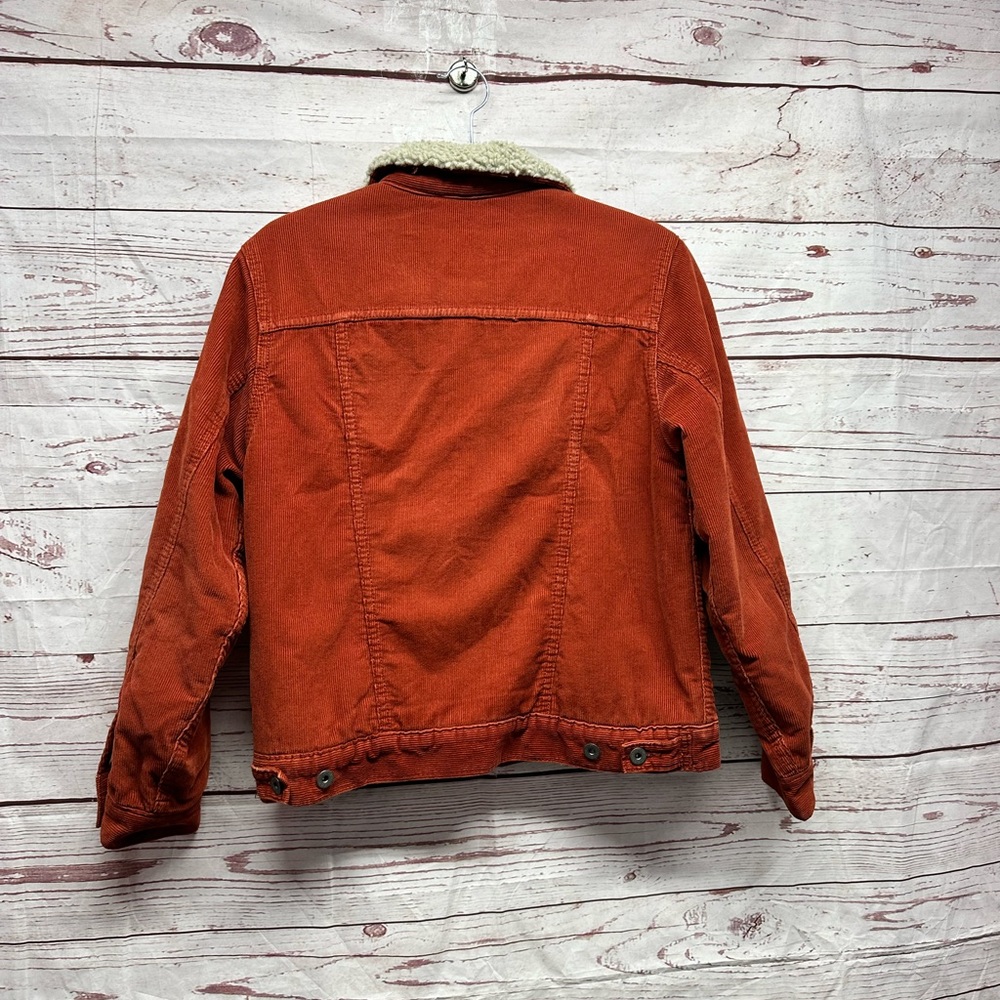 Little Boys Rust Sherpa Lined Trucker Size Large - Picture 4 of 4